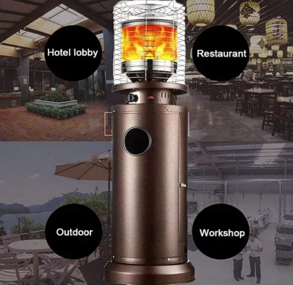 Gas Patio Heater, Portable, Steel - view 2