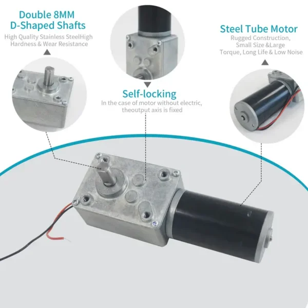 Gear Motor, 24V, 8mm - view 3