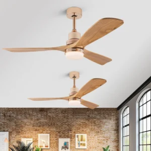 Gold Chandelier Fan, Copper, LED, Ceiling