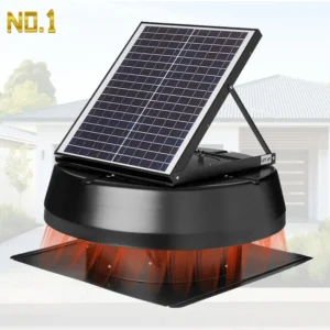Goods Solar Attic Fan, Roof, 40W(0.05hp), Galvanization steel