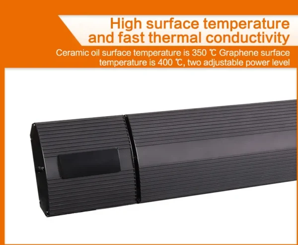 Graphene Infrared Radiant Heater, Wall, 220 V, 2000W(2.68hp) - view 5