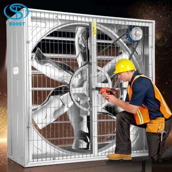 Greenhouse Push Pull Fan, Electric, Stainless Steel - view 5