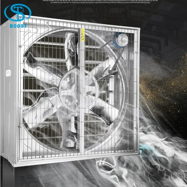Greenhouse Push Pull Fan, Electric, Stainless Steel - view 6