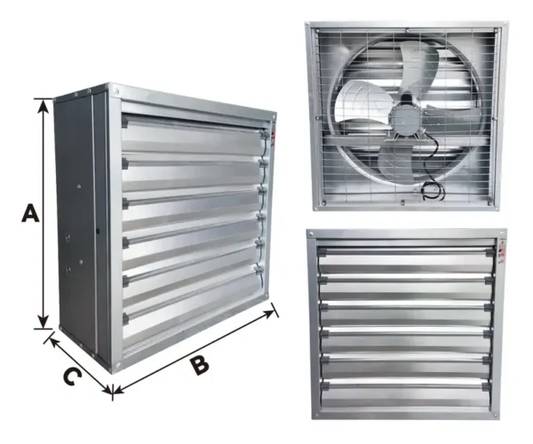 Greenhouse Ventilation Exhaust Fan, 1380mm, 14in, Copper - view 5