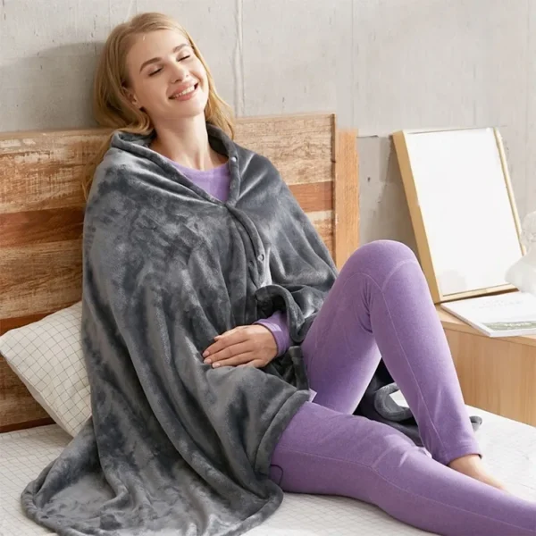 Grey Poncho Throw Blanket, 5V, USB, NOT - view 4