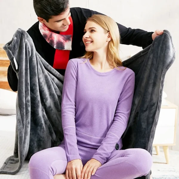 Grey Poncho Throw Blanket, 5V, USB, NOT - view 6