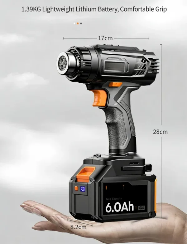 Gun Multifunctional Heat Blower, Portable, 110 V, Battery - view 4