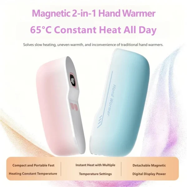 Hand Warmer, 2-in-1, Portable, 6000mAh, USB - view 2