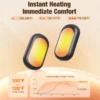 Hand Warmer, 2-Pack, 4000mAh, USB, Portable - view 5