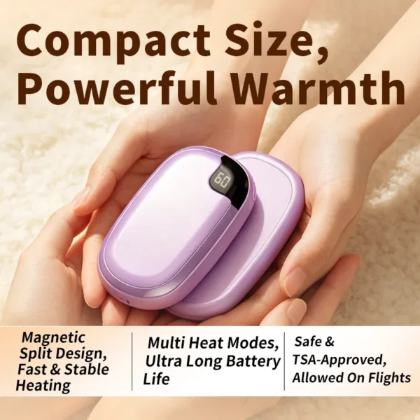 Hand Warmer, 2000mAh, LED, Portable - view 4
