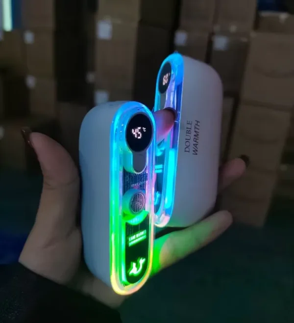 Hand Warmer, 5000mAh, LCD, LED, USB-C