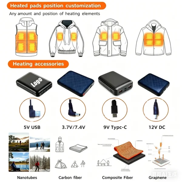 Hand Warmer, 7.4V, Viscose - view 5
