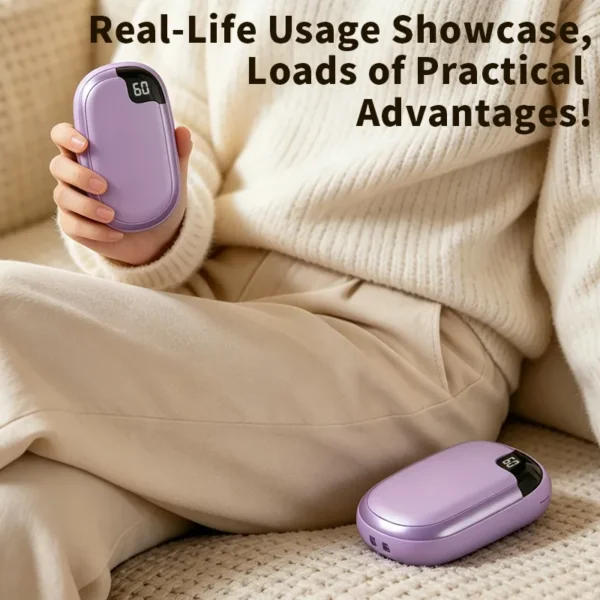 Hand Warmer, LOGO, 2-Pack, 4000mAh, USB - view 4
