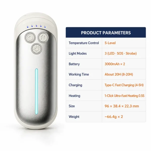 Hand Warmer, Portable, 5, Battery - view 2