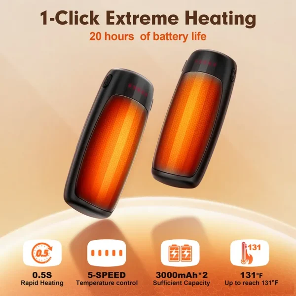 Hand Warmer, Portable, Battery, ABS+aluminium - view 2