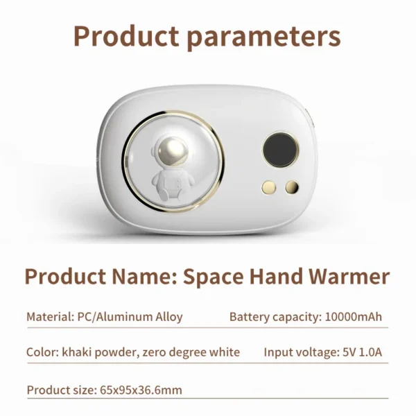 Hand Warmer, Portable, USB, 10000mAh - view 5