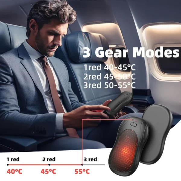 Hand Warmer, Portable, USB, 6000mAh - view 4