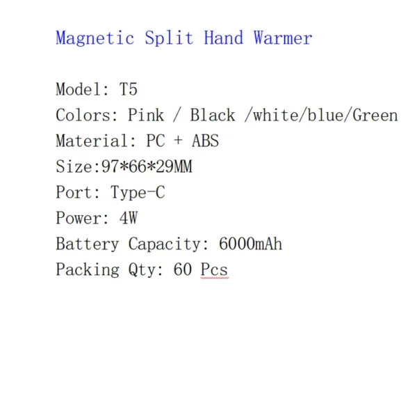 Hand Warmer, USB, Plastic - view 5