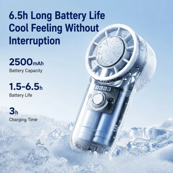 Handheld Cooling Fan, Portable, 2500mAh - view 6