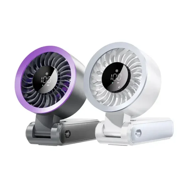 Handheld Neck Fan, Portable, ABS, Brushless, 8h