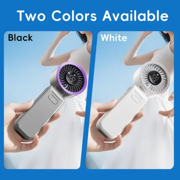 Handheld Neck Fan, Portable, ABS, Brushless, 8h - view 3