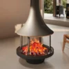 Hanging Fireplace, Steel, Wood Fireplaces - view 2