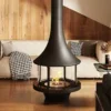 Hanging Fireplace, Steel, Wood Fireplaces - view 3