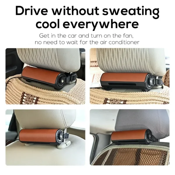 Headrest Car Seat Fan, USB, 10W, ABS - view 3