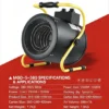 Heat Resistant Electric Fan, 380V5KW, Portable - view 2