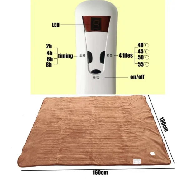 Heated Blanket, 220V, 110-220v, 100% Polyester - view 5