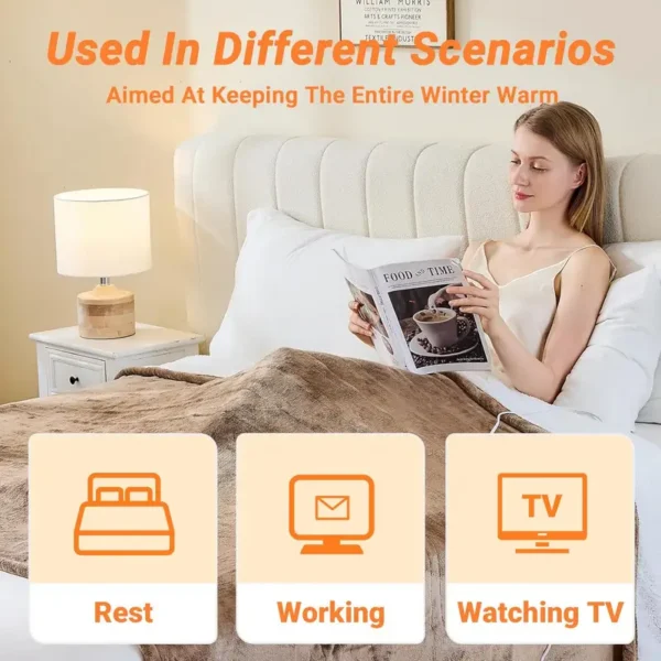 Heated Blanket, 220V, 110-220v, Electric - view 5