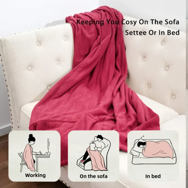 Heated Blanket, 62*84", Portable, 10H - view 3