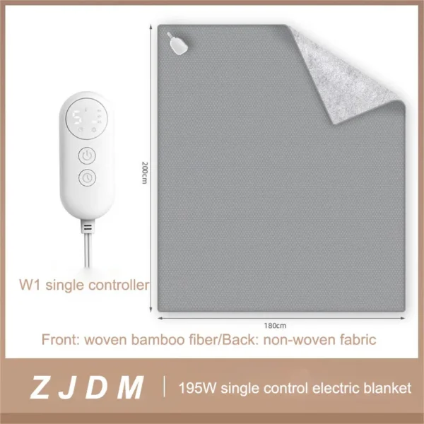 Heated Blanket, 75-195W, Heating Mattress Pad - view 3