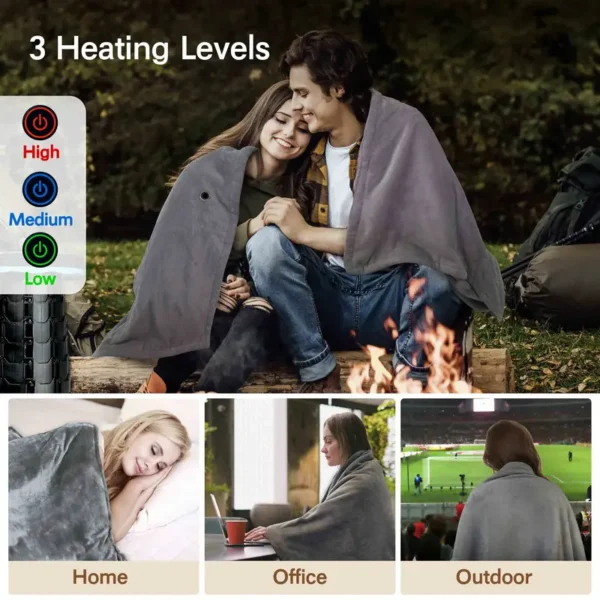 Heated Blanket, USB, 100% Polyester, LH002B - view 2