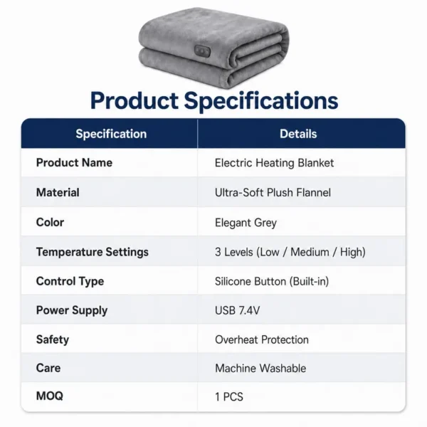 Heated Blanket, USB, CE - view 6