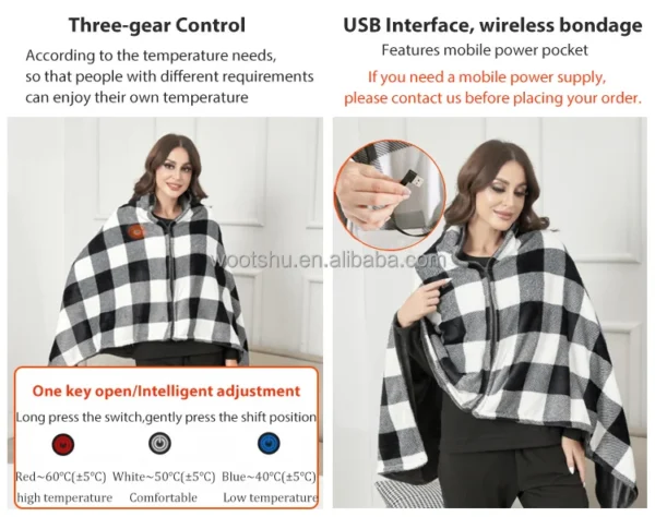 Heated Blanket, USB, Flannel - view 5