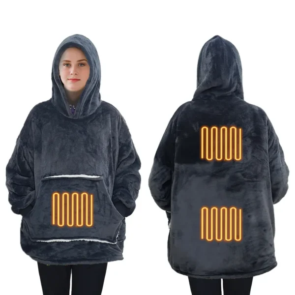 Heated Jacquard Sherpa Blanket, USB, DC 12V, Us Plug