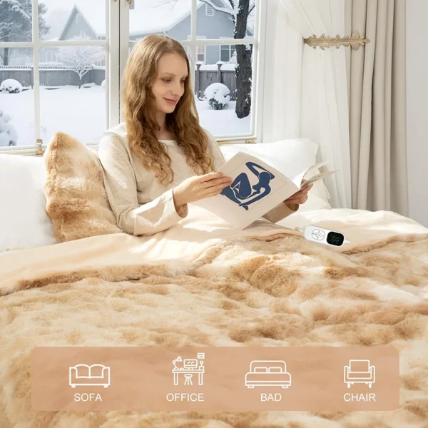 Heated Throw Blanket, CUSTOM, AC 100V-240V, Us Plug - view 3