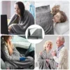 Heated Wearable Hoodie Blanket, USB, flannel fleece - view 6