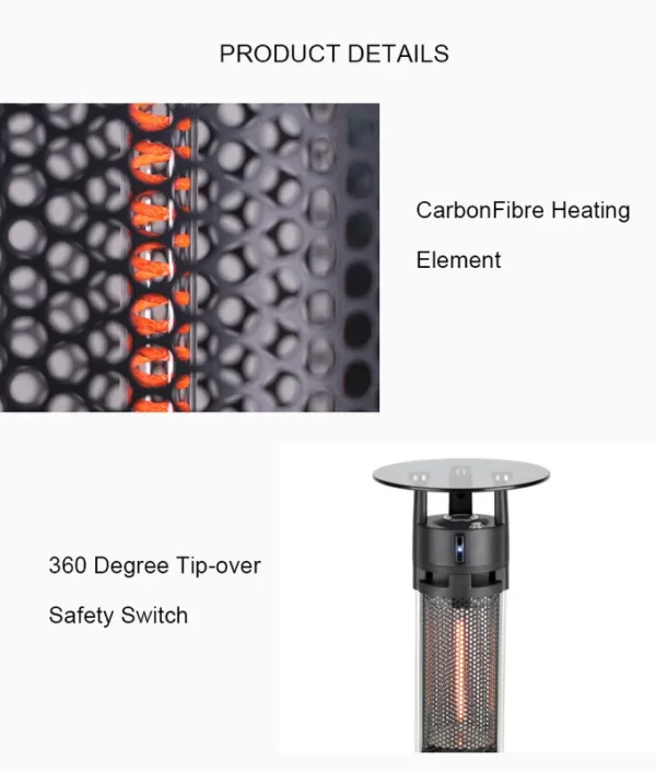 Heater, 1200W, 220V, Portable - view 6