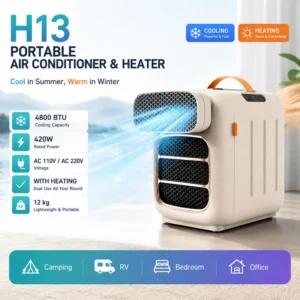 Heating Air Conditioner, Portable, 4800 BTU, 420 W(0.56hp)