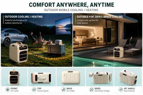 Heating Air Conditioner, Portable, 4800 BTU, 420 W(0.56hp) - view 3