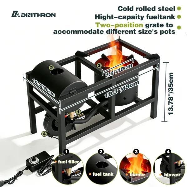 Heavy-duty Waste Oil Heater, fuel powered, stainless steel - view 2