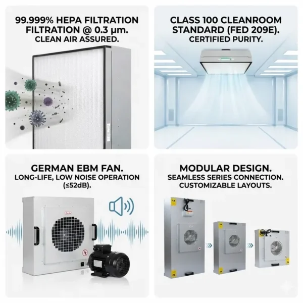 High Efficiency Fan, 50000, H14, HEPA, 0.45m/s - view 4