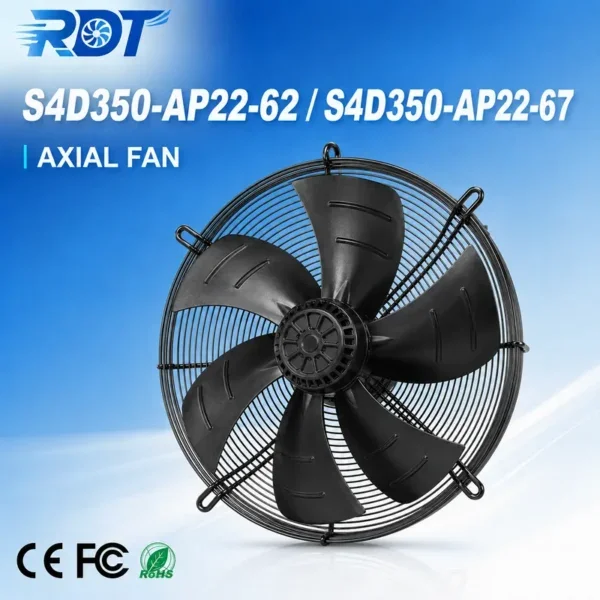 High Performance Fan, S4D350-AP22-62, 265-460V, 350mm