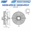 High Performance Fan, S4D350-AP22-62, 265-460V, 350mm - view 3