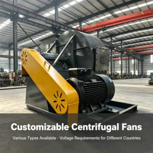 High Pressure Centrifugal Fan, Steel, Cast, Aluminum