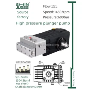 High Pressure Piston Pump, 304, Stainless, Steel, 26kw