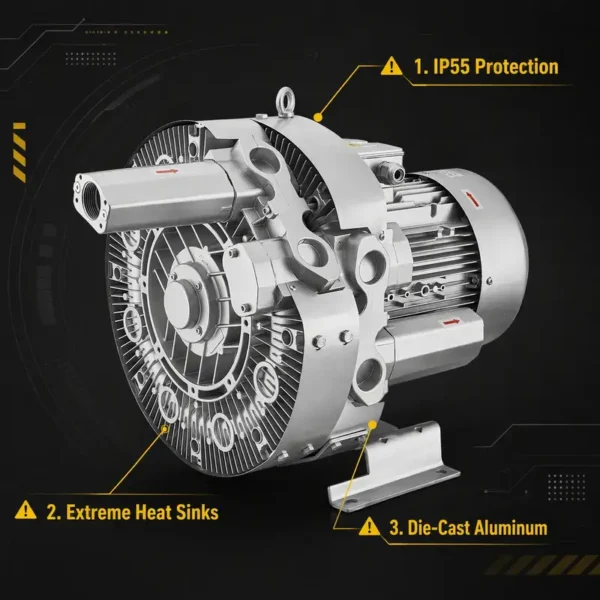 High Pressure Regenerative Blower, 220 V, 65 - view 2