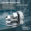 High Pressure Regenerative Blower, Aluminum, Electric - view 5